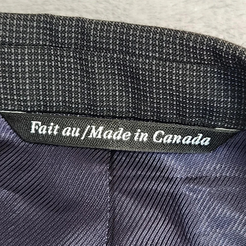 Jack Victor Select Wool Sport Coat Blazer Jacket Navy Neptune Check Mens 48R